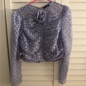 NWT ASOS Blue Polka Dot Blouse